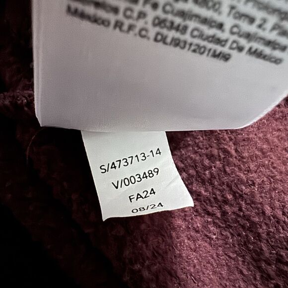 Athleta Forever Fleece Oversized 1/4 Zip Pullover Hoodie Purple Size XL - Picture 8 of 8